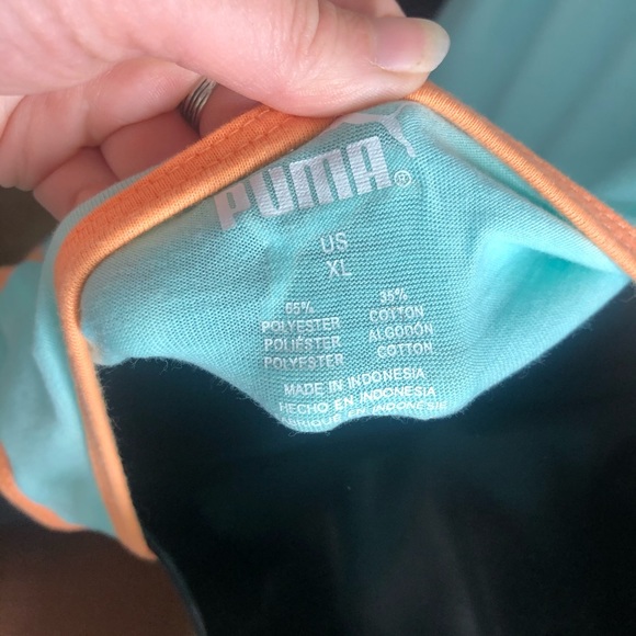 Puma baby blue orange workout active tank top - Picture 2 of 3